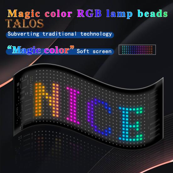 Прокручивающийся светодиодный дисплей, программируемый гибкий для матричной панели, интеллектуальное управление с помощью приложения, пользовательский текст, анимация узора, цифровые вывески, огни для автомобиля