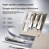 Easy Storage Nail Clippers Set 5/10 PCS Rotating Leather Bag Pro Trimmer for Manicure Pedicure Foot Nail Care