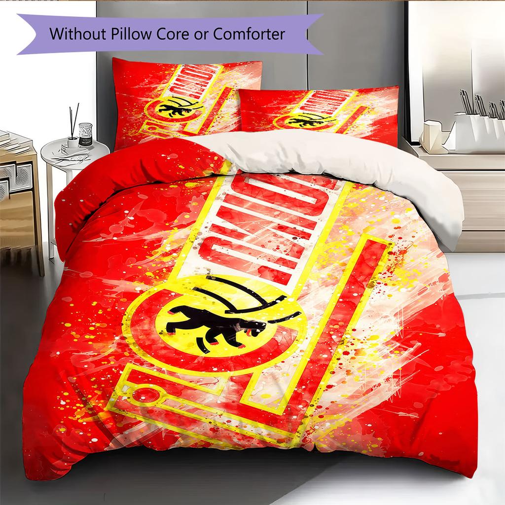 Union Berlin logo Pattern Bedding Home Decoration Birthday Gift ( 1 duvet cover + 2 pillowcase, without core),fan merchandise.