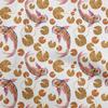 Cotton Flex Brown2 Fabric Asian Japanese Koi Fish Fabric For Sewing Printed Craft Fabric By The Yard 40 Inch