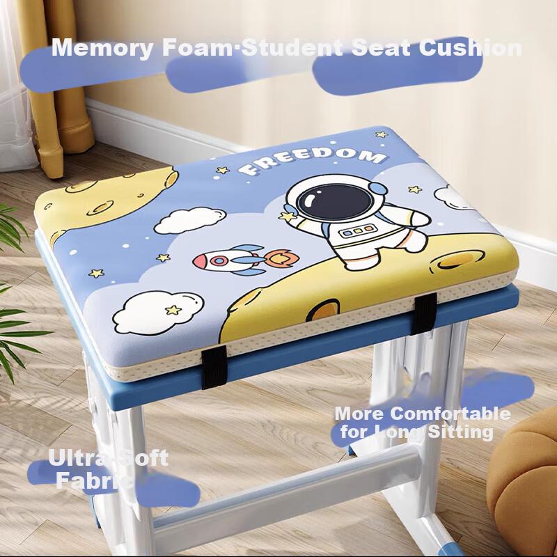 Memory Foam Student Seat Cushion for Children, Anti-Butt Pain, Slow Rebound Breathable Chair Pad by Fan Ye