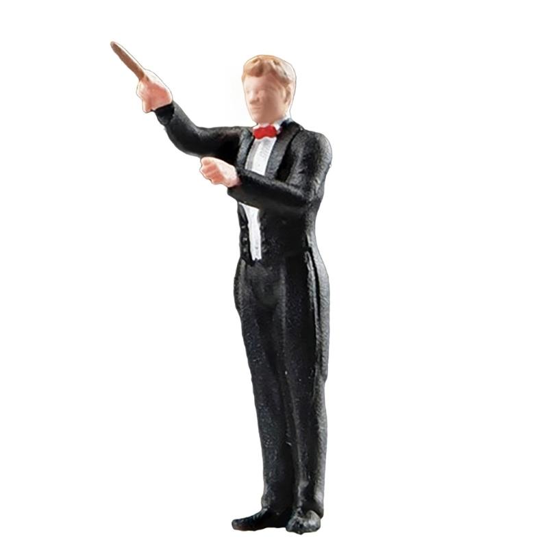 Миниатюрные фигурки скрипачей из смолы в масштабе 1/64. Идеально подходят для долгосрочного декора и художественных проектов.