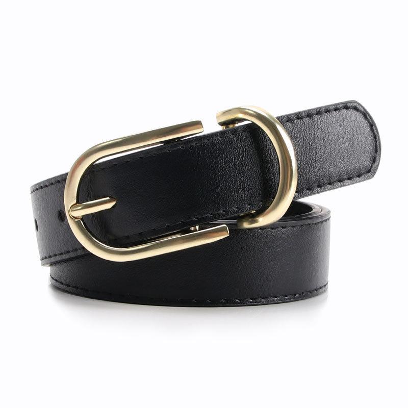 Modern Alloy Ladies Belt With Classic Buckle For Casual Jeans And Office Attire