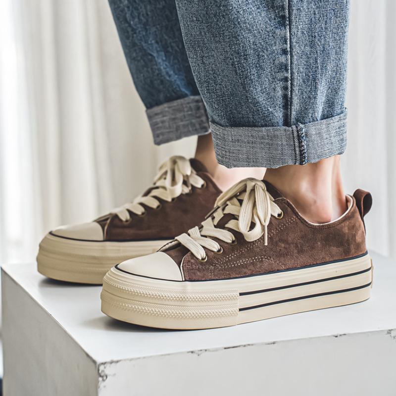 2024 Новая толстая подошва для пар, модная спортивная повседневная парусиновая обувь, универсальная удобная модная обувь для мужчин и женщин