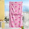 Peppa Pig Customize Your Name Beach Towel Soft Durable Quick-Dry Suitable for Sports Travel Swimming Yoga Bathroom Beach And Pool