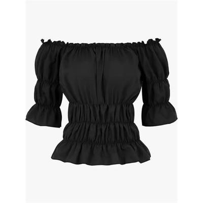 Женская укороченная винтажная футболка с коротким рукавом и вырезом-лодочкой