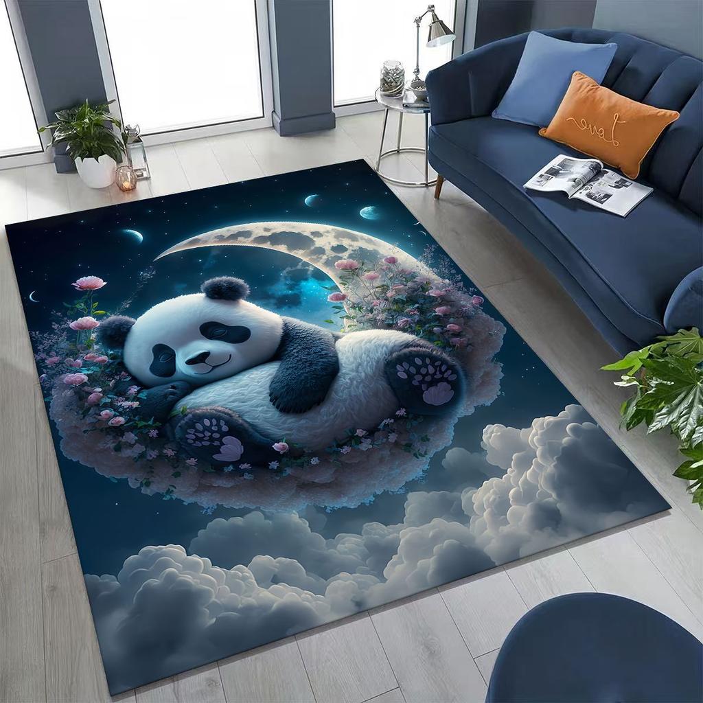 Новый Ковер Dream Panda Милый Мультяшный Арт для Спальни Гостиной Дивана Домашний Коврик Декор,Большой Детский Игровой Нескользящий Напольный Коврик Подарок