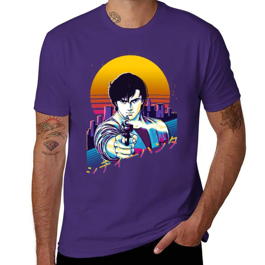 City Hunter - Ryo Saeba Retrowave Essential T-Shirt for a boy plus size tops funny t shirts for men