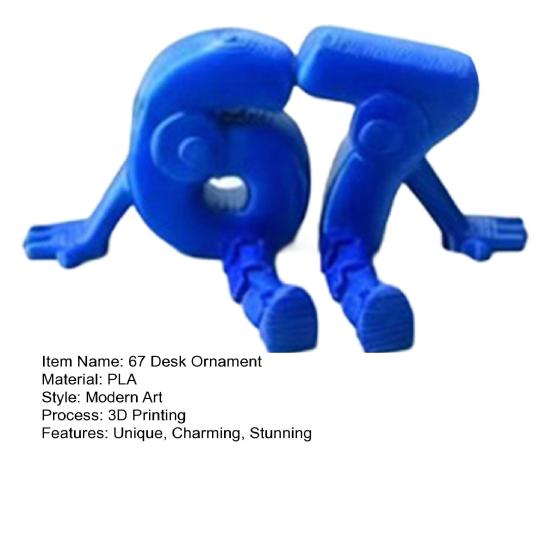 Yousheng 67 Мем Коллекционная фигурка 3D-печать Шарнирная 67 Игрушка-непоседа Гибкая мини-статуэтка с цифрой для декора дома, офиса, рабочего стола