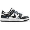 Nike Кроссовки Dunk Kaleidoscope, Чернильные брызги, Сумка для покупок, Износостойкие, Низкие, Для скейтборда, Мужские, Черно-бело-синие, DD1391-100(Team1023-S-BOX)