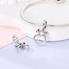 925 Silver Pink Bowknot Charms Beads Fit Original Bracelet Pendants Dangle Diy Jewelry Gift Charm For Women