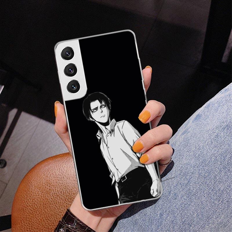 Attack Levi Phone Case For Samsung Galaxy S24 S25 Edge S26 Ultra S23 S22 S21 Plus S20 FE + Personalized Print Cover Galaxy S24 S
