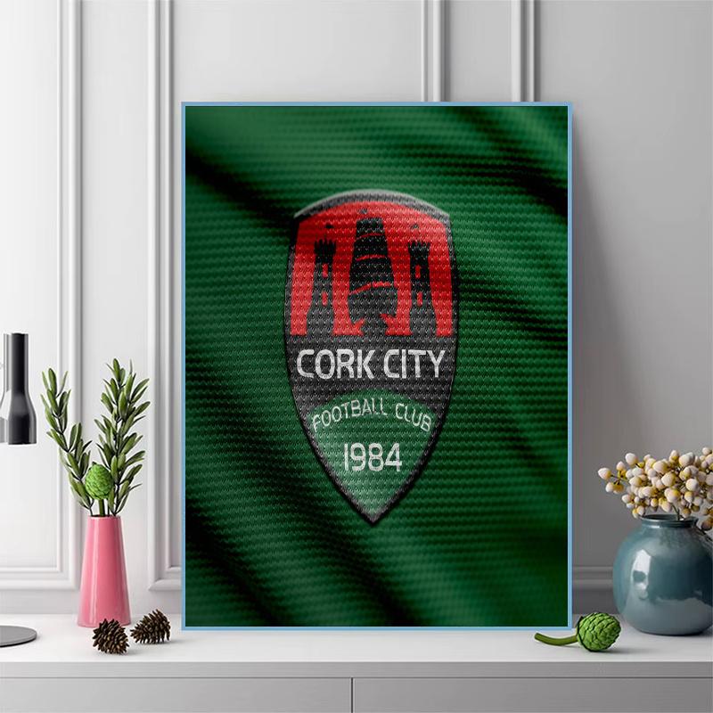 Cork City Fc 100% Round Full Drill 5D DIY Diamond Painting Embroidery Cross Stitch Rhinestone Decor