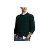 Polo Ralph Lauren FW23 Свитер мужской вязаный кабелем с вышивкой логотипа в полоску Зеленый MNPOSWE16821652-300
