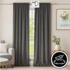 Ready-made velvet curtain with thick grey frog tape, blackout