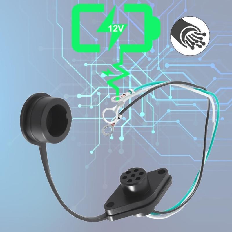 Разъем пульта управления лебедкой с проводом, три клеммных вывода и socket-крышка на шнурке 16296 для 12-вольтовой трехпроводной системы управления лебедкой