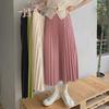 2024 Summer High-Waist Pleated Skirt - Slim Fit, Medium Length, for Petite Women