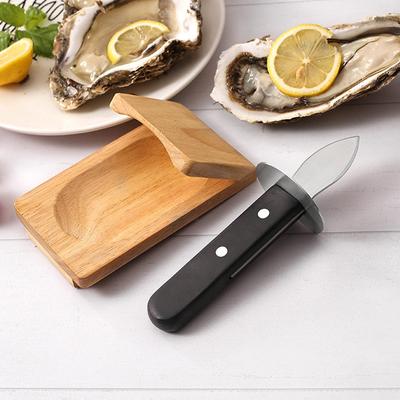 Деревянный зажим для очистки устриц Бамбуковый поднос Раковина для морепродуктов Деревянный зажим для очистки устриц Защитный кожур для очистки устриц Деревянный очиститель устриц