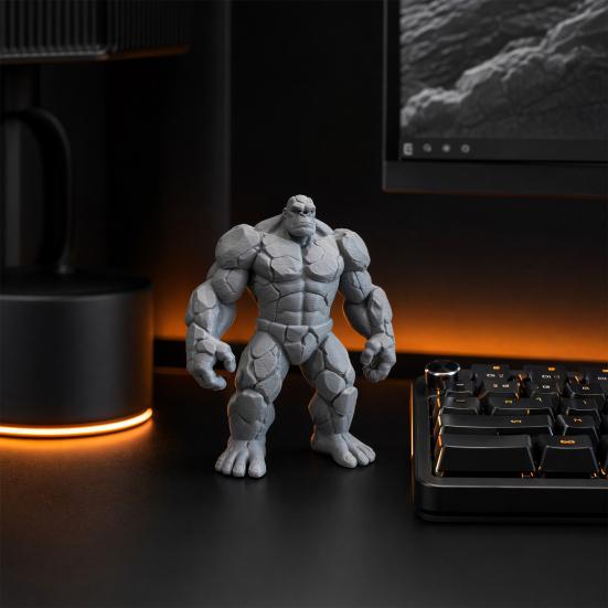 3D-печатная статуя гориллы из камня, Мускулистая фигурка из камня с тяжелым основанием, Креативный декор для стола, Украшение для домашнего офиса, Уникальный подарок для мужчин и мальчиков