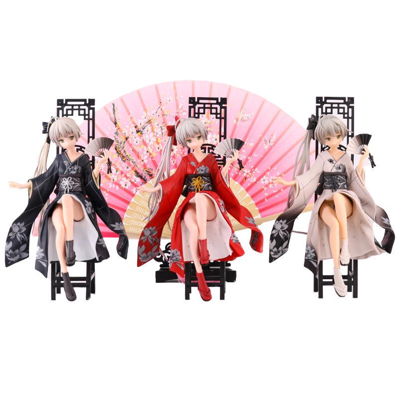 Фигурка аниме Yosuga no Sora: Большая Сора-тян в японском кимоно с веером