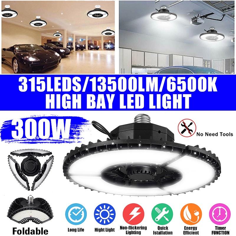 300W/200W 13500LM 315LED Foldable UFO LED High Bay Lights LED Garage Light Industrial Lighting Warehouse Led High Bay Lamps