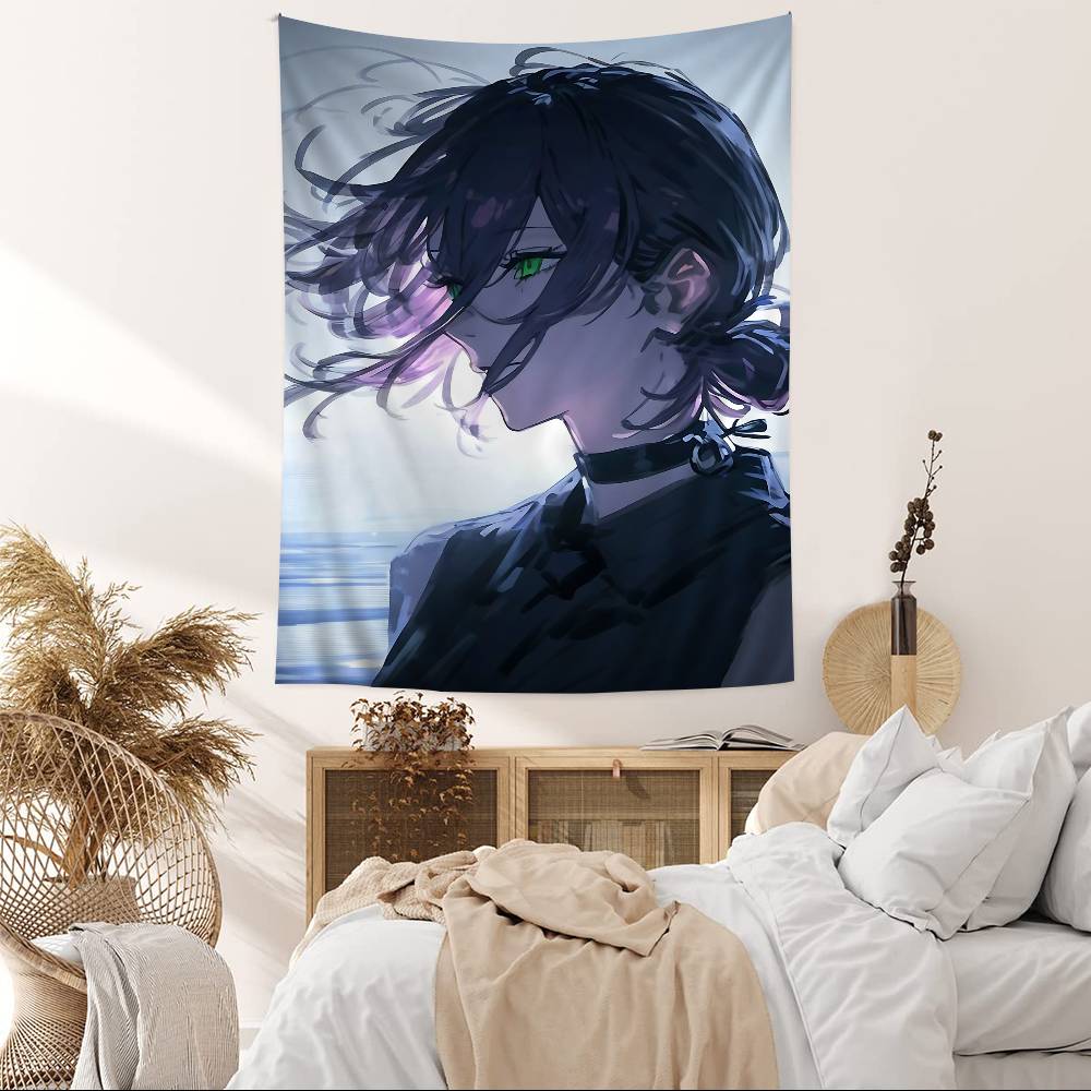 Anime Chainsaw Man Reze Arc Cartoon Tapestry Wall Hanging Decoration Household Home Decor