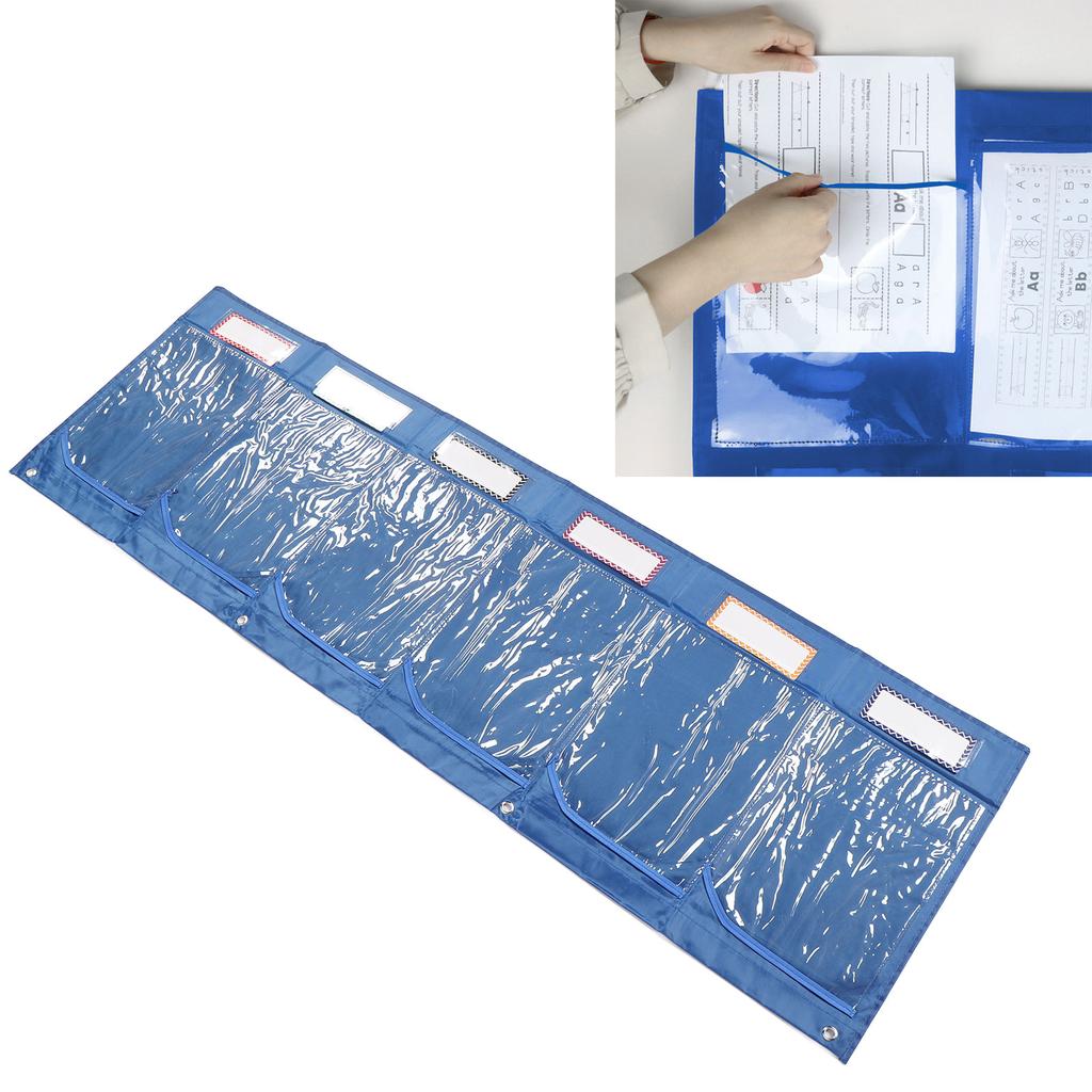 6 карманов Настенный органайзер с карманами для хранения для класса, демонстраций на уроках рисования, домашнего задания