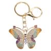 Butterfly Keychain Sparkling Rhinestones Cute Colorful Zinc Alloy Butterfly Key Ring for Handbags