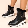 Winter New Large-size Women's Snow Boots Thick-soled Velvet Short Tube Heel Thick-soled Fashionable Warm Cotton Shoes