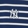 MLB Нью-Йорк Янкиз Поло в полоску Повседневная футболка с коротким рукавом Морской стиль Унисекс Топы Светло-синий 3APQV0343-50NYL