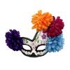Day of The Dead Skull Masque Halloween Masquerade Masque, Flower Mexican Exotic for Adults Eye Cushion Costume, Fancy Dress, Cosplay Party Face