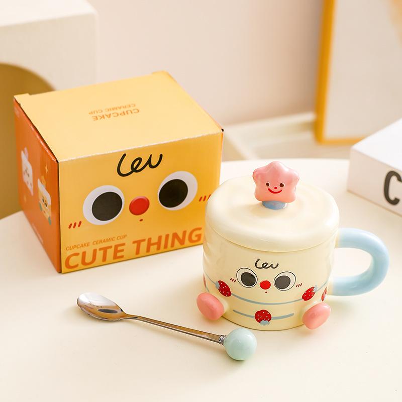 Креативная милая кукольная керамическая кружка, чашка для воды, подарок, парная чашка, кофейная чашка, чашка для молока, чашка для завтрака