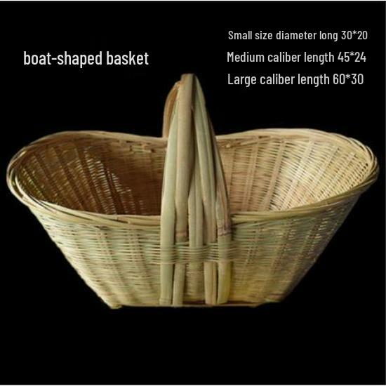 Handmade Bamboo Basket for Fruits, Vegetables, Eggs, and Storage