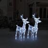 VidaXL 2x Christmas Reindeer 80 LED Illuminated Reindeer Holiday Decoration Christmas Ornament Party Decoration Home Indoor 342679