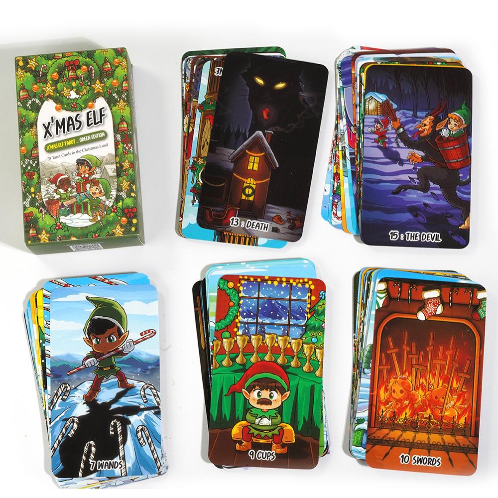 10.3 X 6cm X'MAS ELF Tarot Deck Green Edition Card Game
