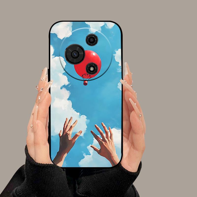 For TCL 605 T517D Case Cute Cartoon Painted Soft Silicone Cover for TCL 60 SE TCL605 60SE Luxury Shockproof Bumper Fundas Cases