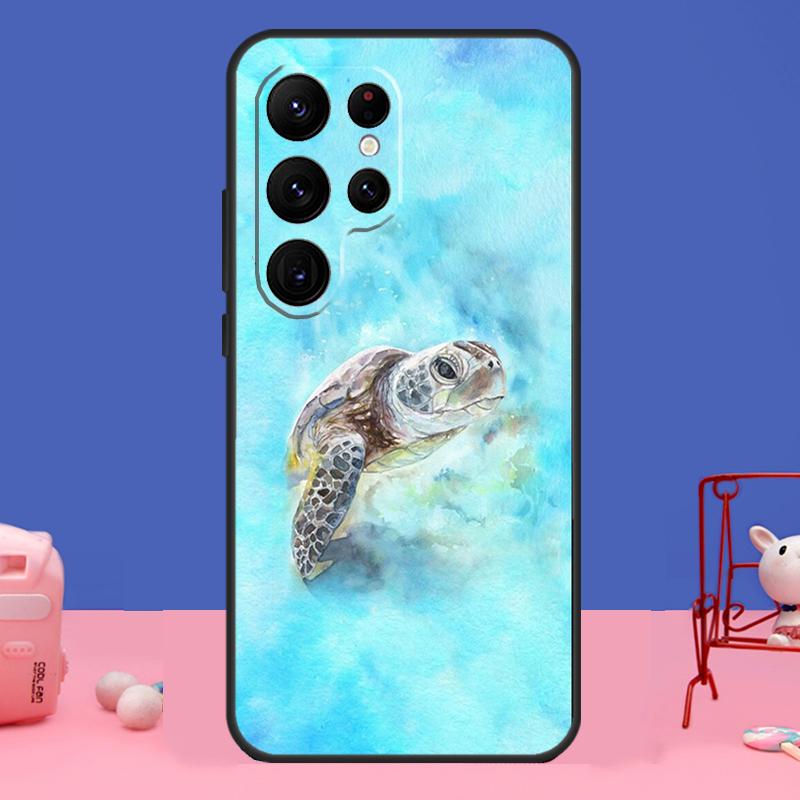 Чехол Морская Черепаха для Samsung Galaxy S24 S23 S22 S21 S20 FE Ultra Plus S8 S9 S10 Note 10 20 Ultra