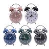 Retro Double Bells Alarm Clock Not Ticking Quiet Large 4Inch Bedsides Clock Perfect For Deep Sleepers