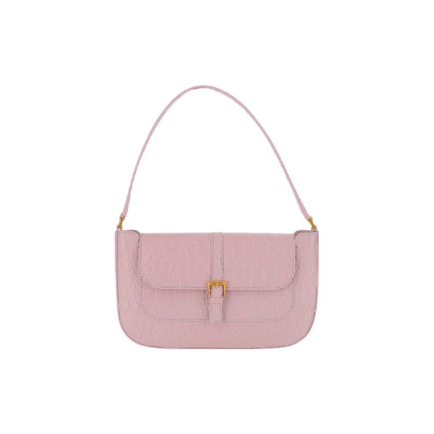 By Far Miranda Crocodile Embossed Flap Magnetic Buckle Leather Tote Shoulder Bag Women bags Pink 23CRMDASDAWCCEMEDDAW