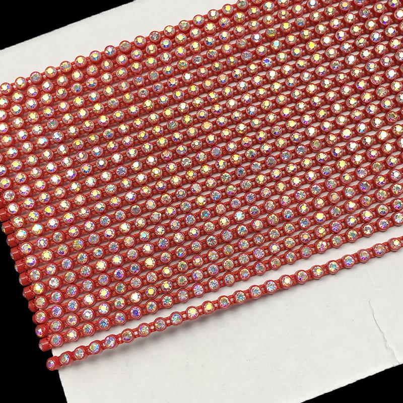 Одежда Обувь Шляпа Вырез Брюки Край Diy с ромбовидным дизайном Аксессуары для одежды Кружева 9 метров 3 мм, прошитая вручную цепочка со стразами