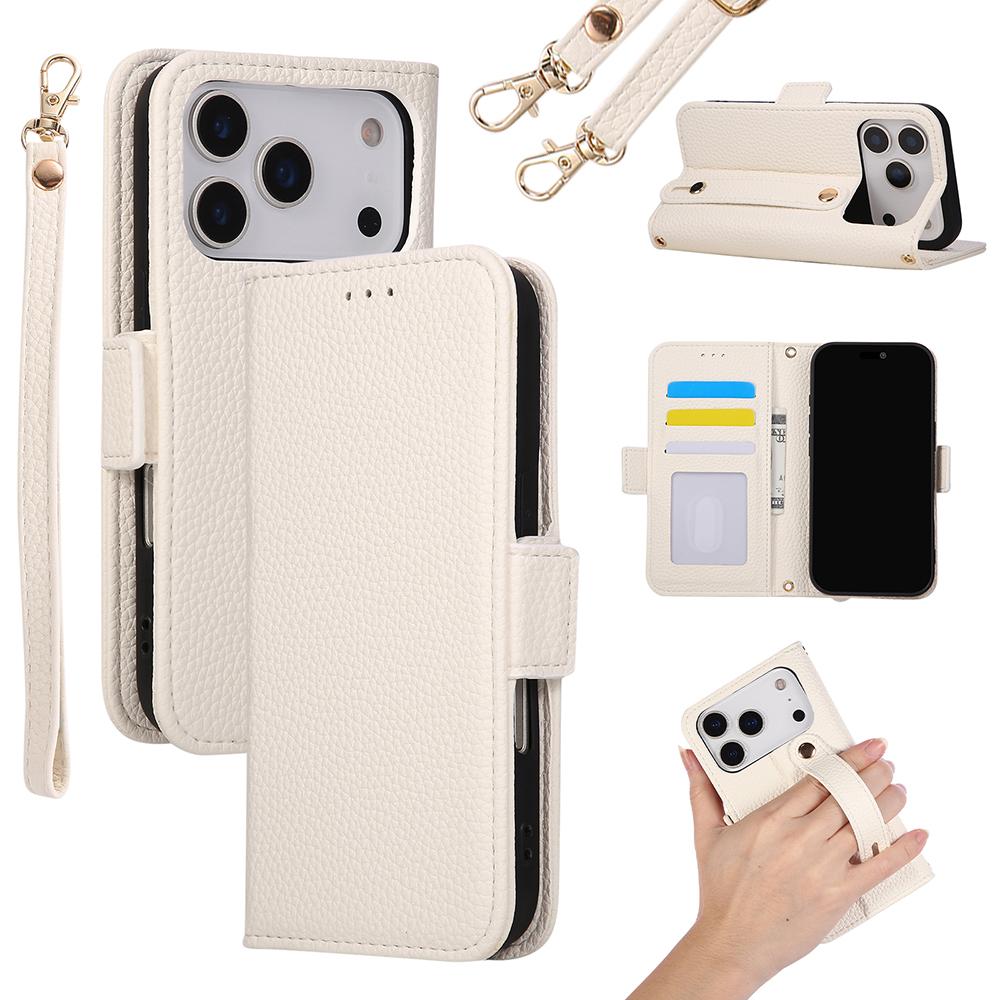 Ультра-кошелек-чехол на запястье из ПУ-кожи для For IPhone 17 Air 16 15 14 13 12 11 Pro Max Plus Mini Чехол с держателем для карт