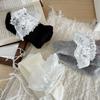 Retro Ballet-style Summer Pure Lace Fringed Pile Socks for Women, Thin Combed Cotton Versatile Short Socks