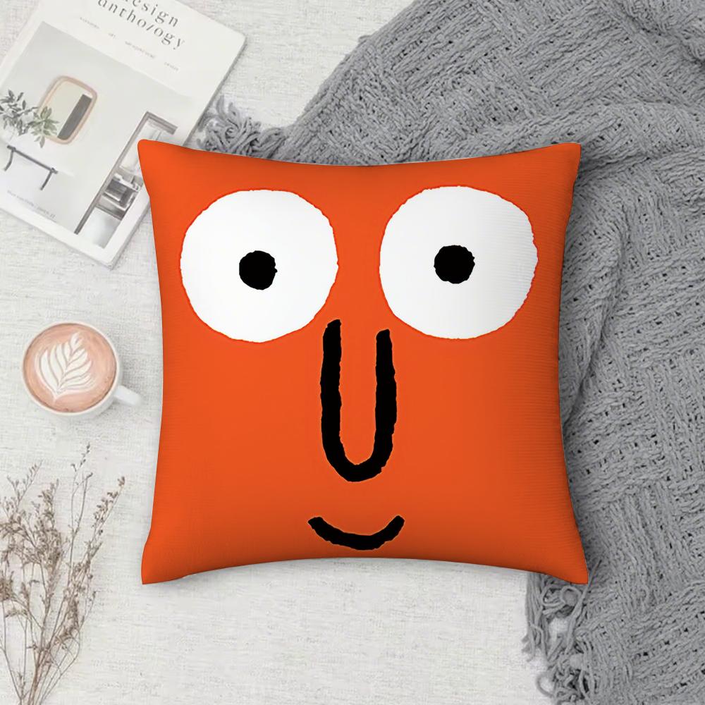 Aesthetic Art J-Jean J-Jullien Pillow Case Square Pillowcase Double-Sided Printing Short Plush Sofa Cushion Cover Bedroom