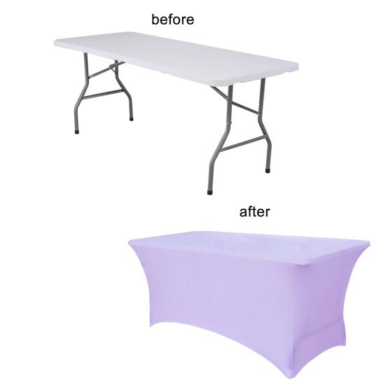 Эластичная скатерть для стола, прямоугольная, однотонная, полиэстеровая ткань, устойчивая к морщинам, моющаяся, для банкета, вечеринки в помещении и на открытом воздухе