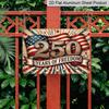 Плоский 2D, 1 шт. Патриотическая алюминиевая табличка "250 лет свободы" США, 12x8 дюймов - Винтажный дизайн американского флага, 250-летие Дня независимости США