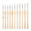 11Pcs Fine Detail Paint Brushes Miniature Brushes for Acrylic Watercolor Gouache Oil Face Painting Scale Model Figurines