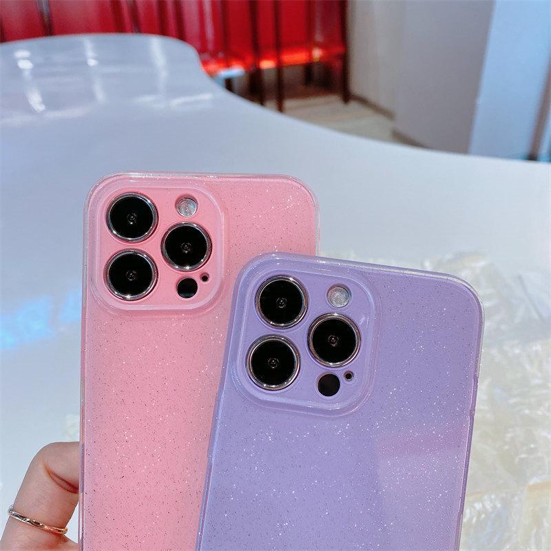 Роскошный блестящий желейный чехол для iPhone 15, 14, 13, 12, 11 Pro Max XR XS 7 8Plus SE 2020, комплексные чехлы для защиты от падения