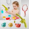 Children's Bathing And Playing Bathroom Toys Luminous Animal Fishing Rod Magnetic Attraction Fishing Fishing Fishing Toys