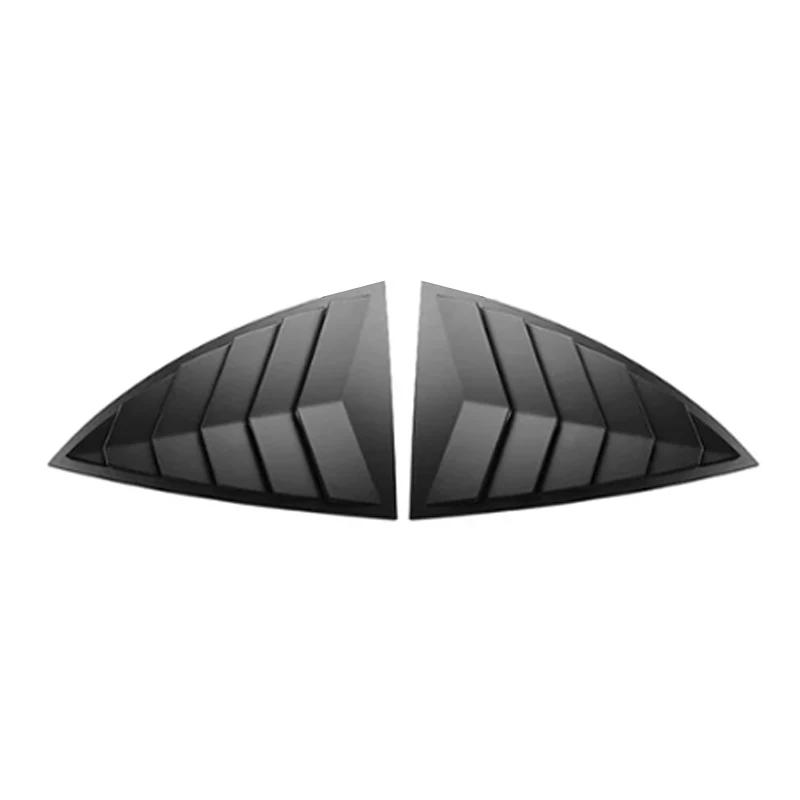 For Tesla Model 3 2017-2023 Car Rear Louver Window Side Shutter Cover Trim Sticker Vent Scoop ABS Carbon Fiber Red Accessories