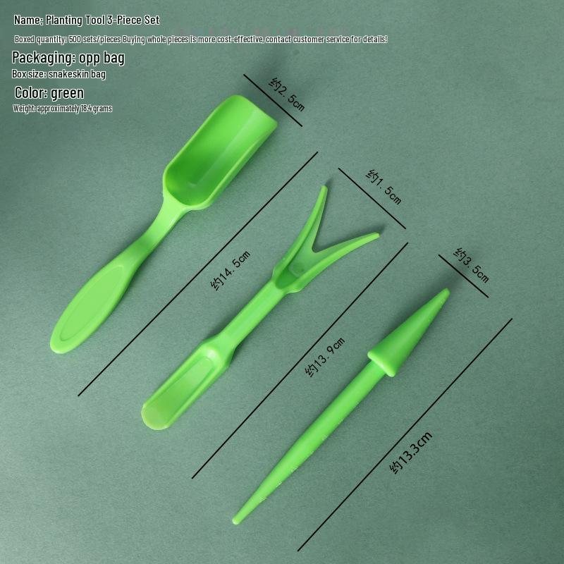 Colorful Four-Piece Succulent Gardening Tool Set: Shovel, Cylinder Transplanter, Punch Tool for Seedlings